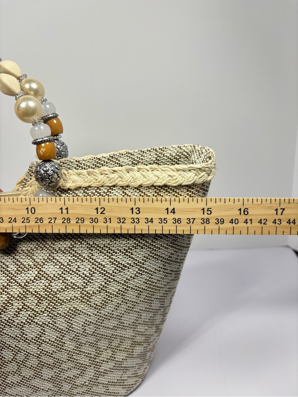 ✨Cappelli Straworld Wh Bead Handle Bag - Picture 15 of 15
